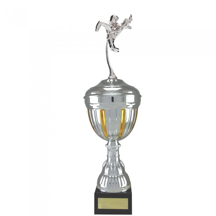FLYING KICK FIGURE METAL TROPHY  - AVAILABLE IN 4 SIZES